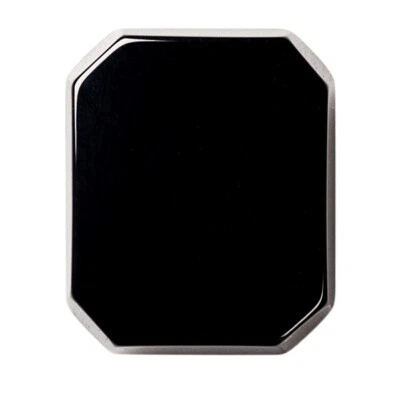 Ónix Negro Extra Fino Natural - Esmeralda Octágono Buff Top Cabujón - Brasil - AAA Foto 1 de 2