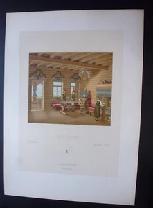 gravures :Russie...interieur d'une maison Russe - Picture 1 of 4