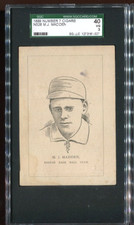 N526 No. 7 Cigars Baseball Card - M. J. Madden SGC40
