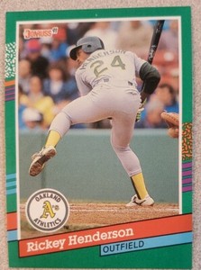 1991 Donruss #648 Rickey Henderson Oakland Athletics