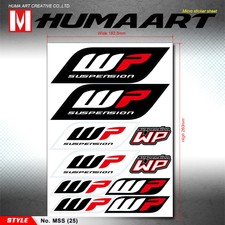WP Suspension Sponsor Aufkleber Blatt Motorrad Gabel Dekor Kit Motocross Sticker