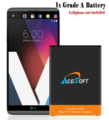 Batería recargable AceSoft 5520mAh BL-44E1F para LG V20 VS995 H910 LS997 H918 Foto 1 de 2