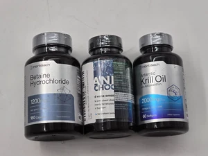 3 items Antarctic Krill Oil 2000 mg 60 Softgels Omega-3 EPA, DHA, w Astaxanthin+ - Picture 1 of 24