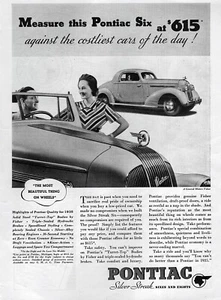 1935 Pontiac Convertible & Business Coupe Original Print Ad - Picture 1 of 1