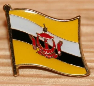 BRUNEI Asia Flag Country Metal Lapel Pin Badge - Picture 1 of 1