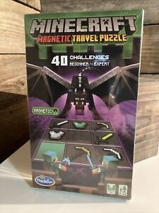 ThinkFun Minecraft Magnetic Travel Puzzle - 40 Challenges Beginner to Expert