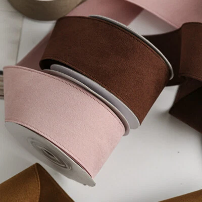 4.5M Vintage Velvet Ribbon Trim Double-sided Velour Webbing for Floral Craft - Image 1 of 4