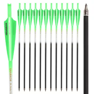 16" 17" 18" 20" 22" Crossbow Bolts Carbon Arrows Vanes Archery Bow Hunting - Picture 1 of 18