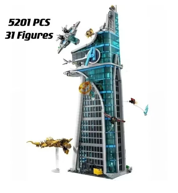 Moc Lego Marvel: Avengers Tower 76269 5201 Pcs Building Bricks New Set Read Desc - Image 1 of 4