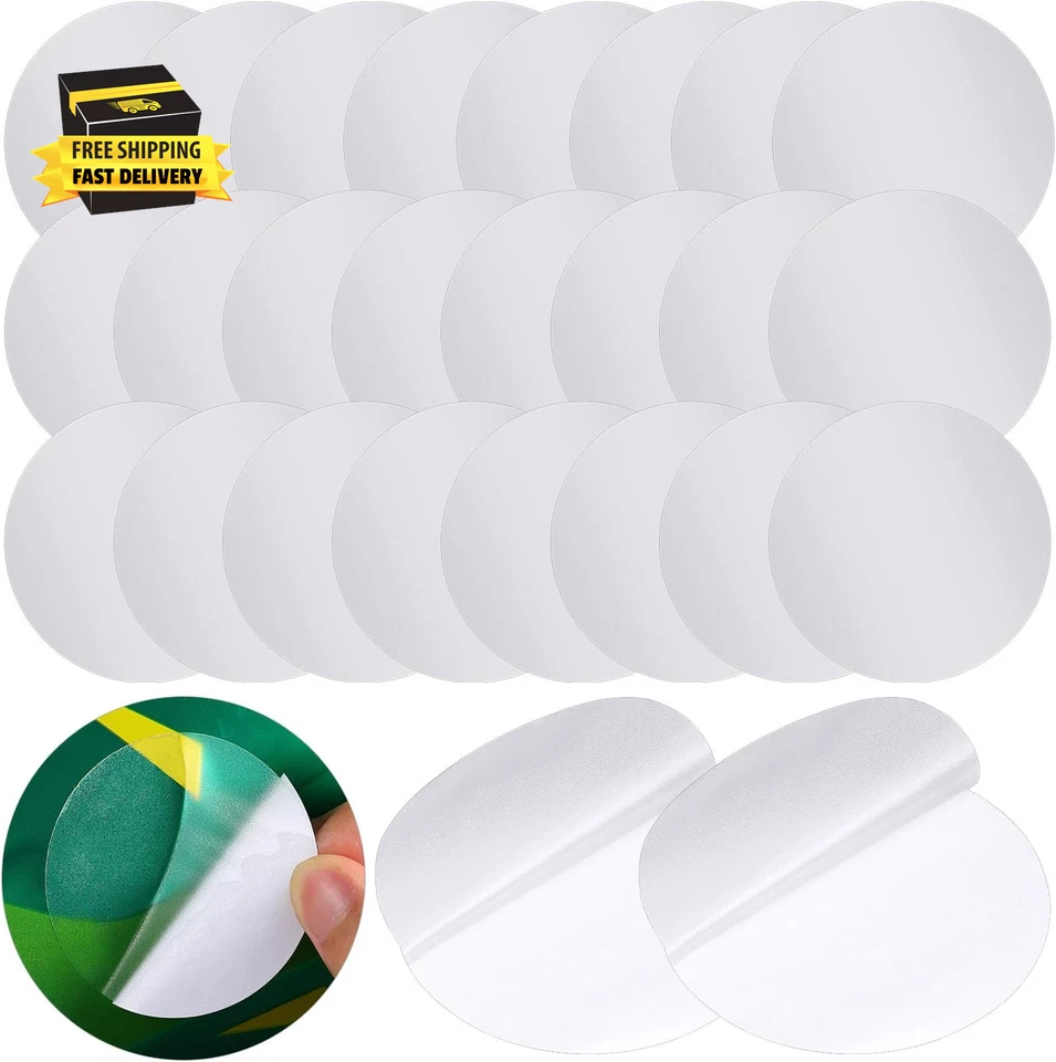 Outus 30 Pieces Self-Adhesive Pool Repair Patch Kit Vinyl Plastic Repair Patch P