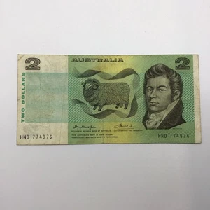 Australia 1976 $2 Banknote Knight Wheeler R86 VF HND 774976 - Picture 1 of 7