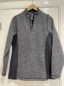 Weird Fish Fleece Womens Quarter Zip sz 14 Blue Classic Fleece Sweatshirt - Picture 1 of 8