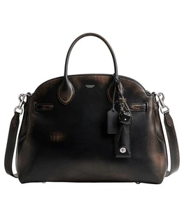Coach Runway Empire Carryall 40 Bag in Hand Distressed Natural Grain Leather NWT - Picture 1 of 11