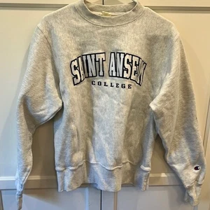 Saint Anselm Talla Pequeña Campeón Colegio Universidad Cuello Redondo Sudadera - Imagen 1 de 4