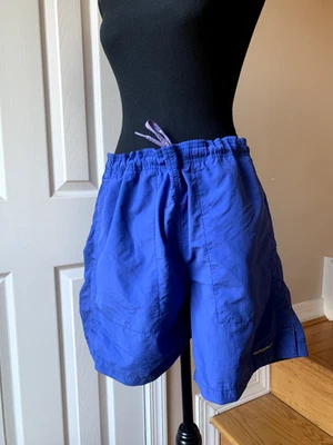 Vintage Weekender USA Nylon Swim Shorts Trunks Elastic Waist Blue Medium M036400 - Image 1 of 4