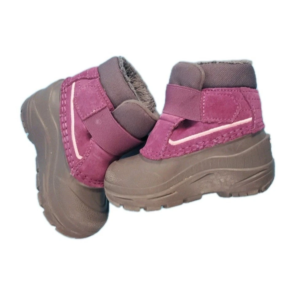 The North Face Toddler  Sz 6 Kids Alpenglow Waterproof Rubber Boots Grey Violet - Image 1 of 4