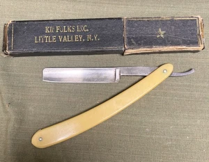 Vintage Kinfolks Blue Steel Rasiermesser mit Etui - Bild 1 von 4