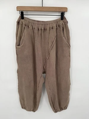 Спортивные штаны для бега Free People Intimate The Simple Waffle Knit размер Small коричневые - Изображение 1 из 4