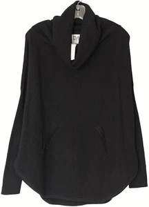 PLANET by Lauren G NWT Black WAFFLE COWL PONCHO Pullover Sweater Top O/S $288 - Picture 1 of 8