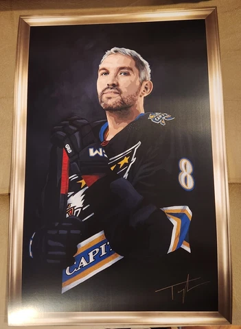 ALEX ALEXANDER OVECHKIN WASHINGTON CAPITALS Reverse Retro Portrait Print Poster Cover