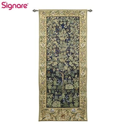 Tapestry Wall Hanging William Morris Tree of Life Blue - Image 1 of 4