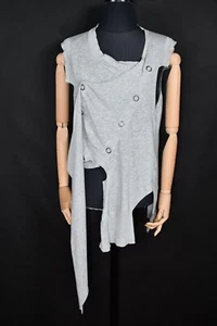 Vintage All Saints Hydrus Tailcoat Asymmetrical Cardigan Crop Vest size  US10 - Picture 1 of 10