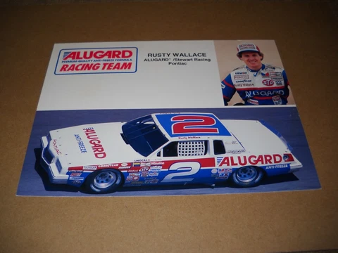 Vintage Nascar Racing Postcard 1985 Rusty Wallace # 2 Pontiac Grand Prix MINT Cover