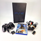 Sony PlayStation 2 Black Console Controller Cables Tekken 4 Tested And Working