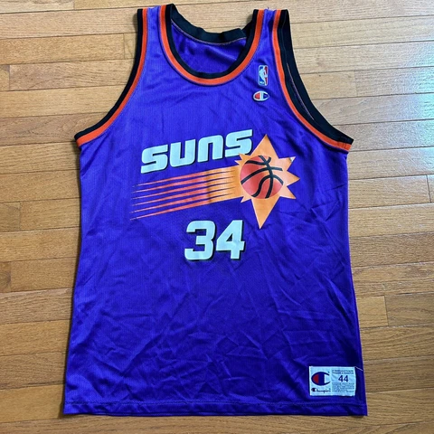 Charles Barkley #34 Phoenix Suns NBA Basketball Jersey Champion (Size 44) Cover