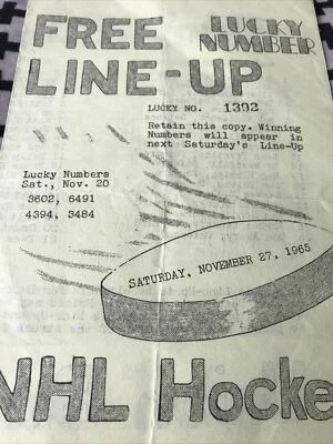 Hockey Program STRIKE issue Boston Bruins vs Toronto Maple Leafs Nov 27 1965 - Image 1 of 3