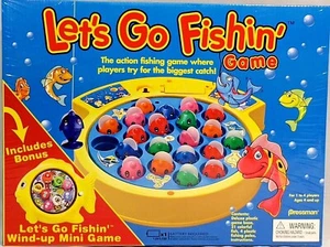 Vintage 2007 LET'S GO FISHIN' Game + Bonus WIND-UP MINI Game RARE COLLECTOR ITEM - Picture 1 of 5