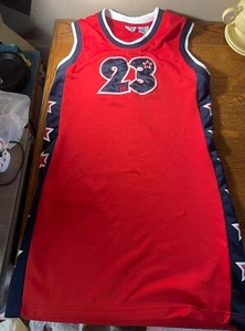 Vtg Russell Athletics Red #23 Jersey, Star Side Detail Size L, Polyester - Picture 1 of 10