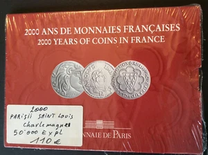 FRANCE - Superb Box BU Francs 2000 - 3 coins of 5 Francs - series 1/3 - Picture 1 of 6
