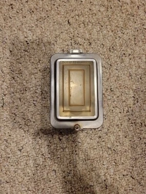 Cadillac Turn Signal Lens w/ Metal Bezel 1977 Fleetwood Deville OEM Clear Lens - Image 1 of 4