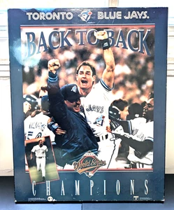 BACK TO BACK CHAMPIONS World Series 1993 Toronto Blue Jays Poster WOODEN board - Bild 1 von 13