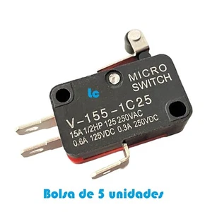 Micro Interruptor - Sensor Final De Carrera - 15A 250V - M014R  Bolsa 5 Unidades - Imagen 1 de 3