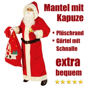 Kostüm Weihnachtsmann Mantel Santa Claus Weihnachtsmannkostüm XL 54/56 Nikolaus - Bild 1 von 4