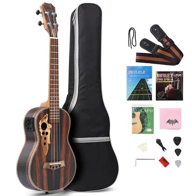 Batking 26 Inch All Blackwood Tenor Acoustic Electric Ukulele With Truss Rod/WQ - Image 1 of 4