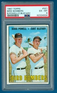 1967 Topps #521 Bird Bombers Boog Powell/Curt Blefary PSA 6 EX-MT - Bild 1 von 2