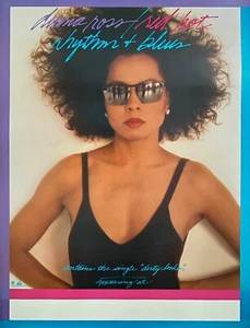 PÓSTER DIANA ROSS RED HOT RHYTHM AND BLUES 1987 32"" X 24"" ENROLLADO NUEVO ESTADO. - Imagen 1 de 1