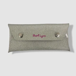 Bari Lynn Kid's Girl Silver Glitter Glasses Box Case - Picture 1 of 3