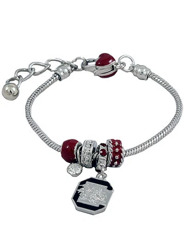 New South Carolina Gamecocks 5 Charm Bracelet, Gift for Her Mom Cover