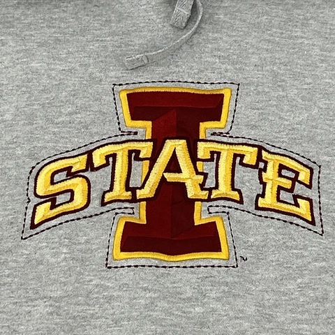 Nike Team Iowa State Cyclones Hoodie Mens XXL Gray Fleece Sweatshirt Swoosh Cover