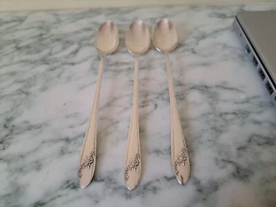 Juego de 4 cucharas de helado vintage Tudor Plate Oneida Community Foto 1 de 4