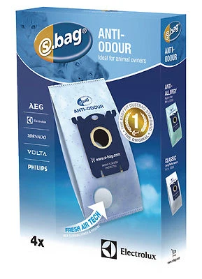 ELECTROLUX E203B ANTI ODOUR S-Bag Vacuum Cleaner Bags for Pet Animal Owners - Image 1 of 3