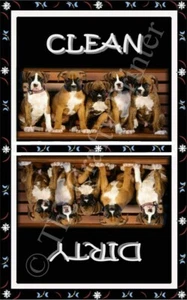HUND GESCHIRRSPÜLER MAGNET (Boxershorts) - 1 STÜCK MAGNET - sauber/schmutzig * KOSTENLOSER VERSAND - Bild 1 von 3