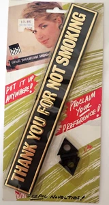 Vtg. 1978 bibi "Thank you For not Smoking" Sign Useful Novelties! NOS - Picture 1 of 8