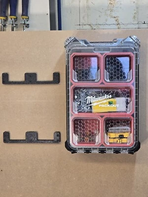 Milwaukee Packout Wall Mount Bracket for smart storage 3D printed pack of 2 - Image 1 of 4