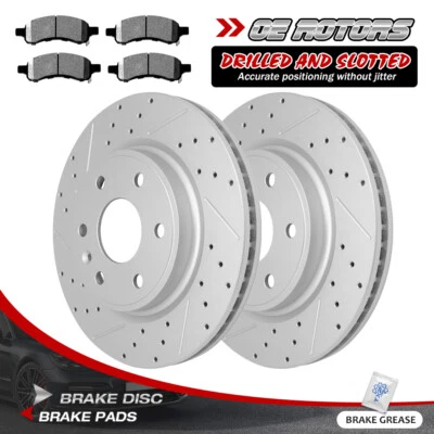 Pastilhas de freio rotores de disco dianteiro para GMC Acadia Buick Enclave Chevy Traverse Outlook - Imagem 1 de 4