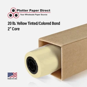 36" x 150' 20lb Yellow Colored Bond Plotter Paper for Wide Format Inkjet Printer - Picture 1 of 3